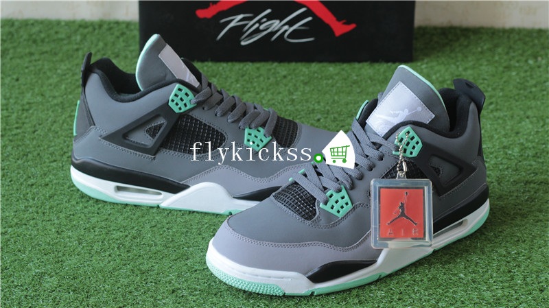 Authentic Air Jordan IV 4 Green Glow